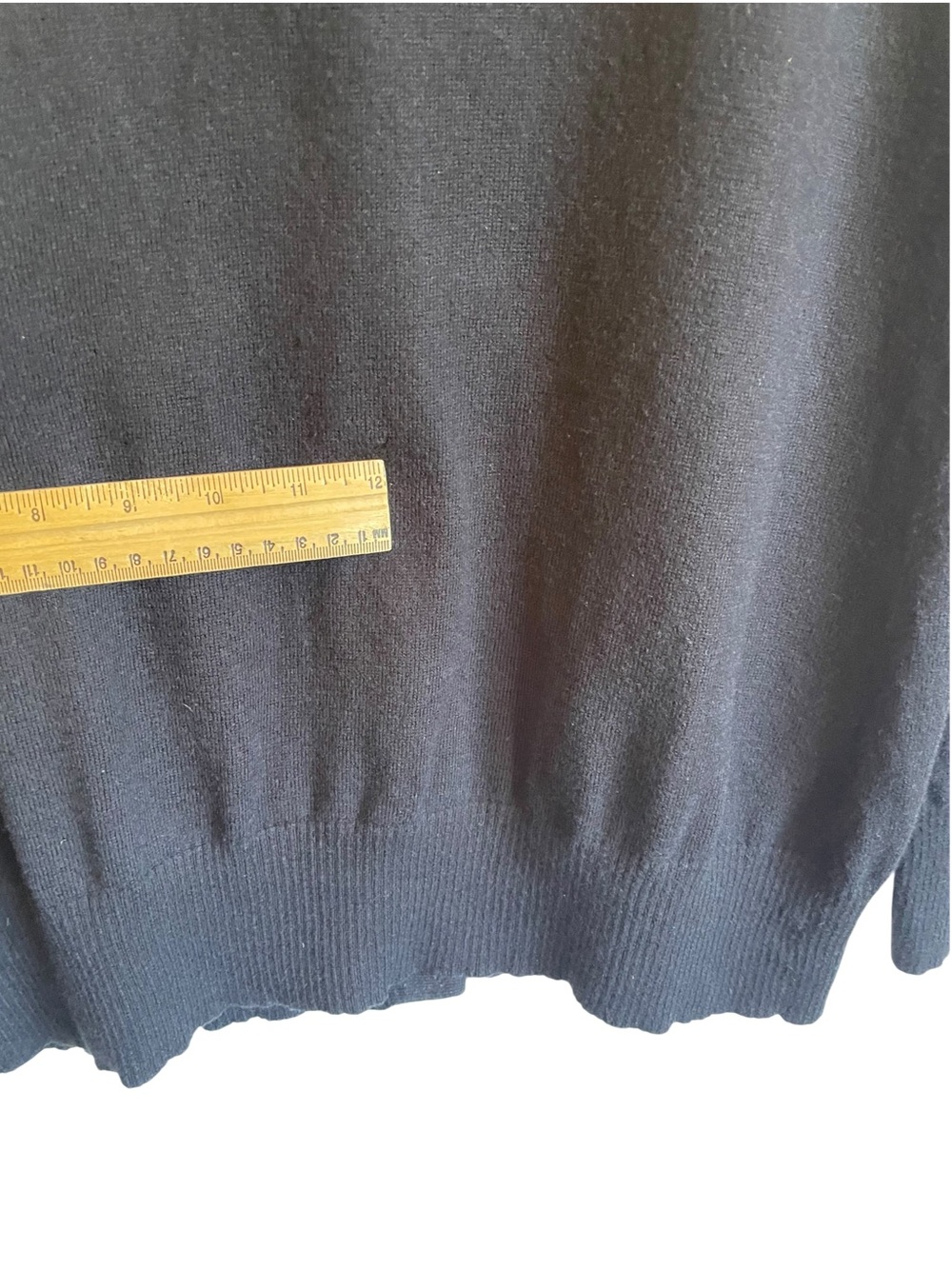 Tory Burch Cotton/Cashmere Black V-Neck Button-Front Cardigan Size Large - Picture 8 of 9